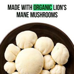 VitaRaw Lions Mane label detail emphasizing 2390 mg per serving.