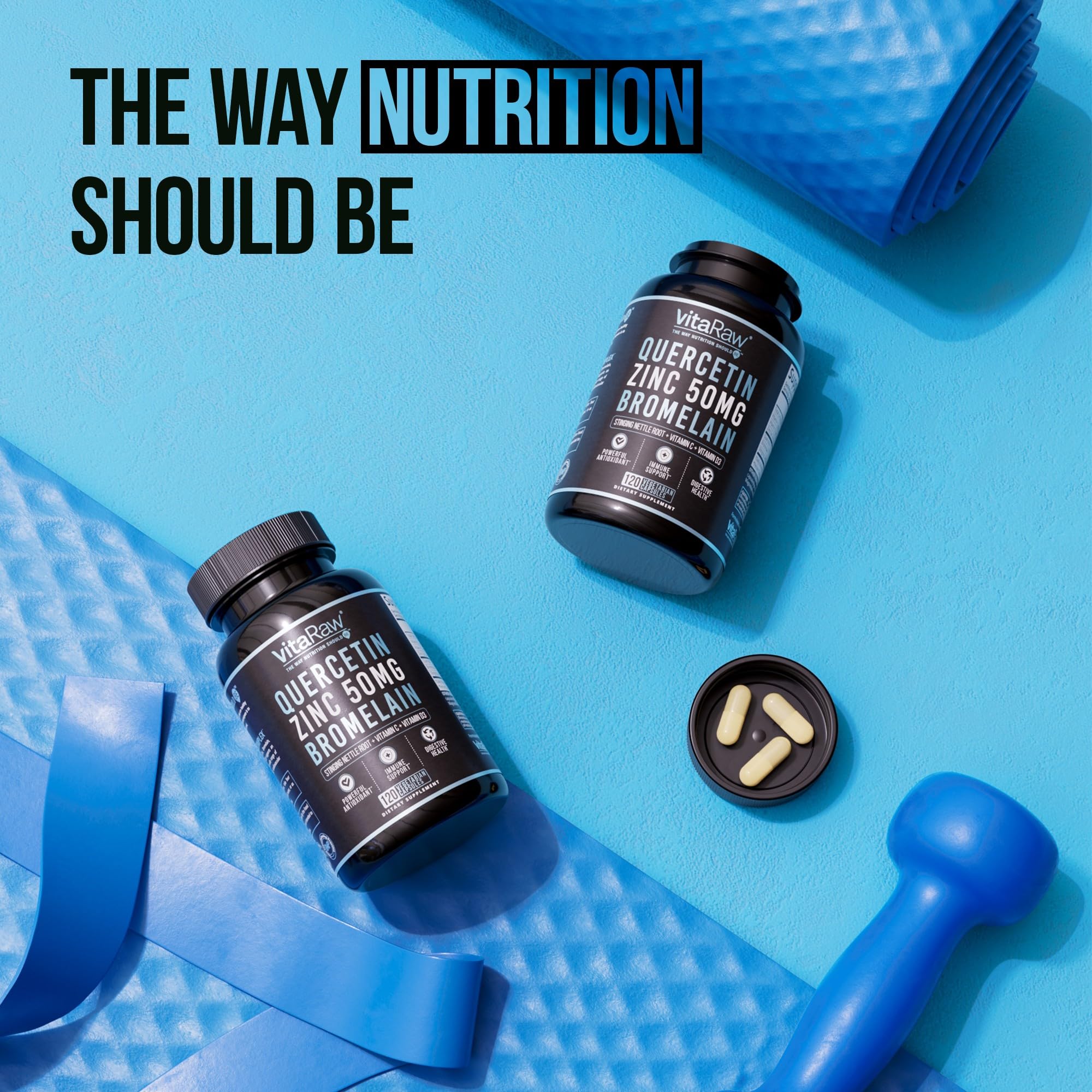 Label notes 500mg potency for consistent quercetin intake
