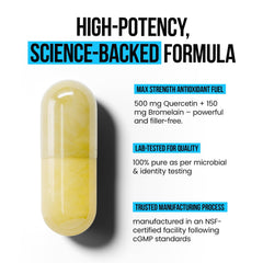 Nettle root component highlighted in VitaRaw quercetin-bromelain formula