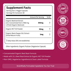 Vitarevive beet root capsules pour into a glass for easy daily intake.
