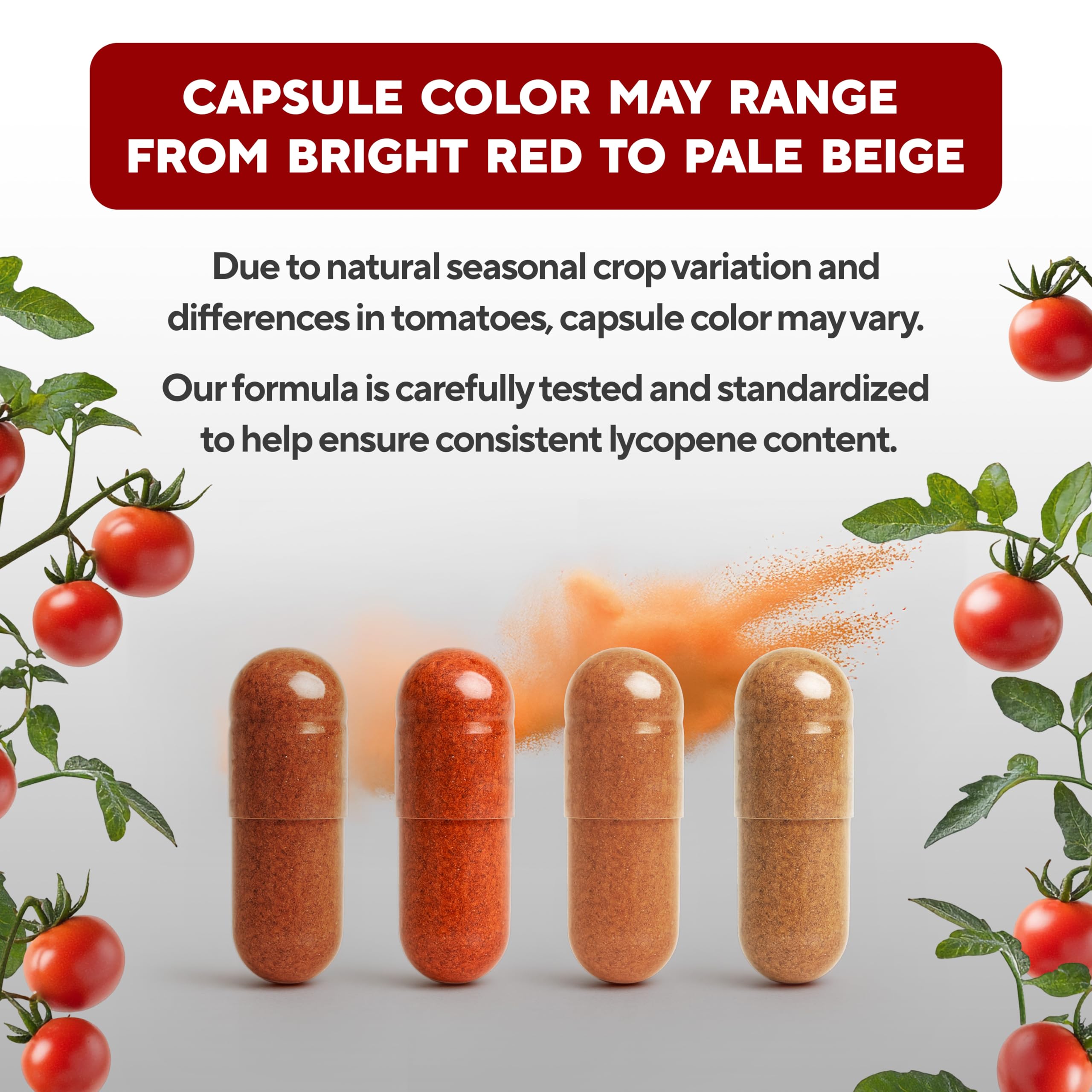 VitaUp tomato powder image highlighting 30 mg lycopene per serving.
