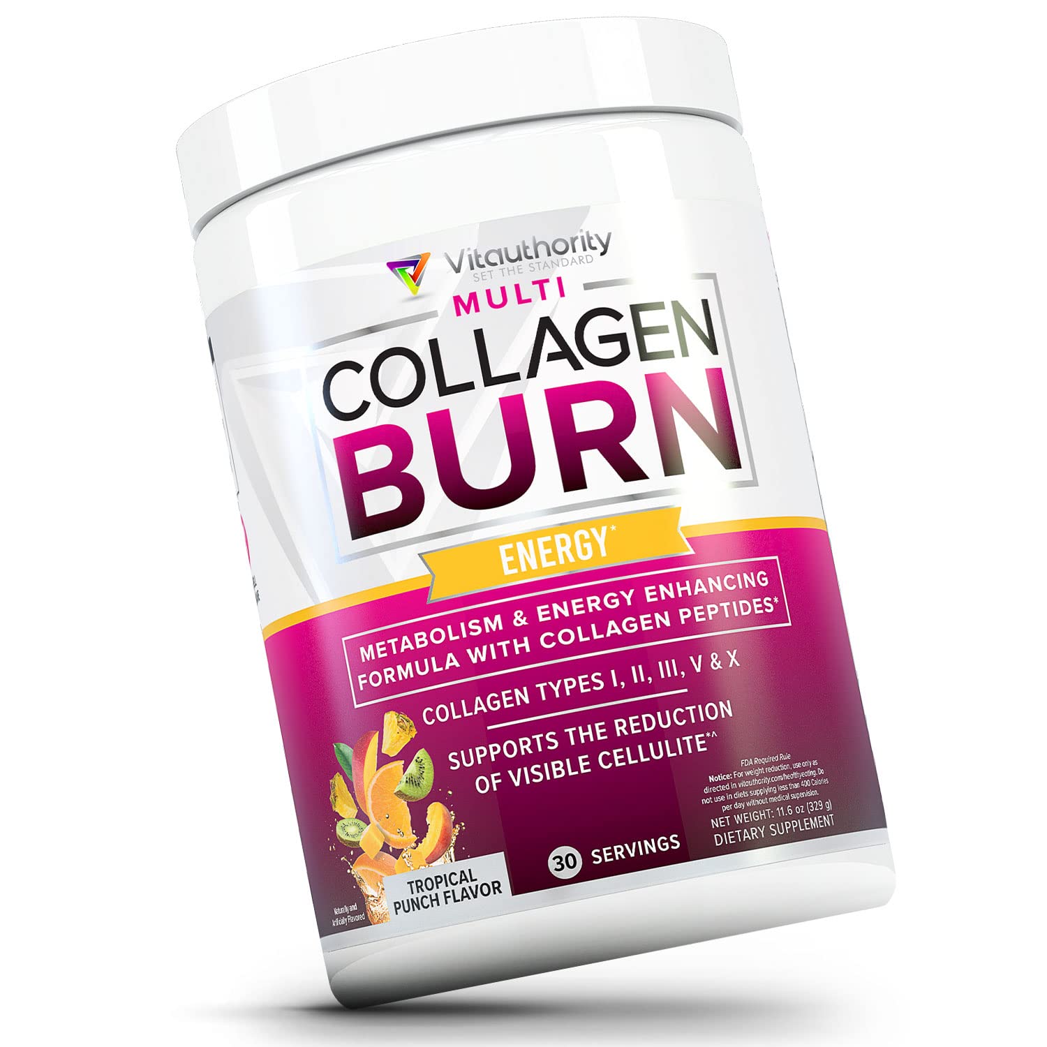 Vitauthority Multi Collagen Burn skin-elasticity close-up shows glow potential.