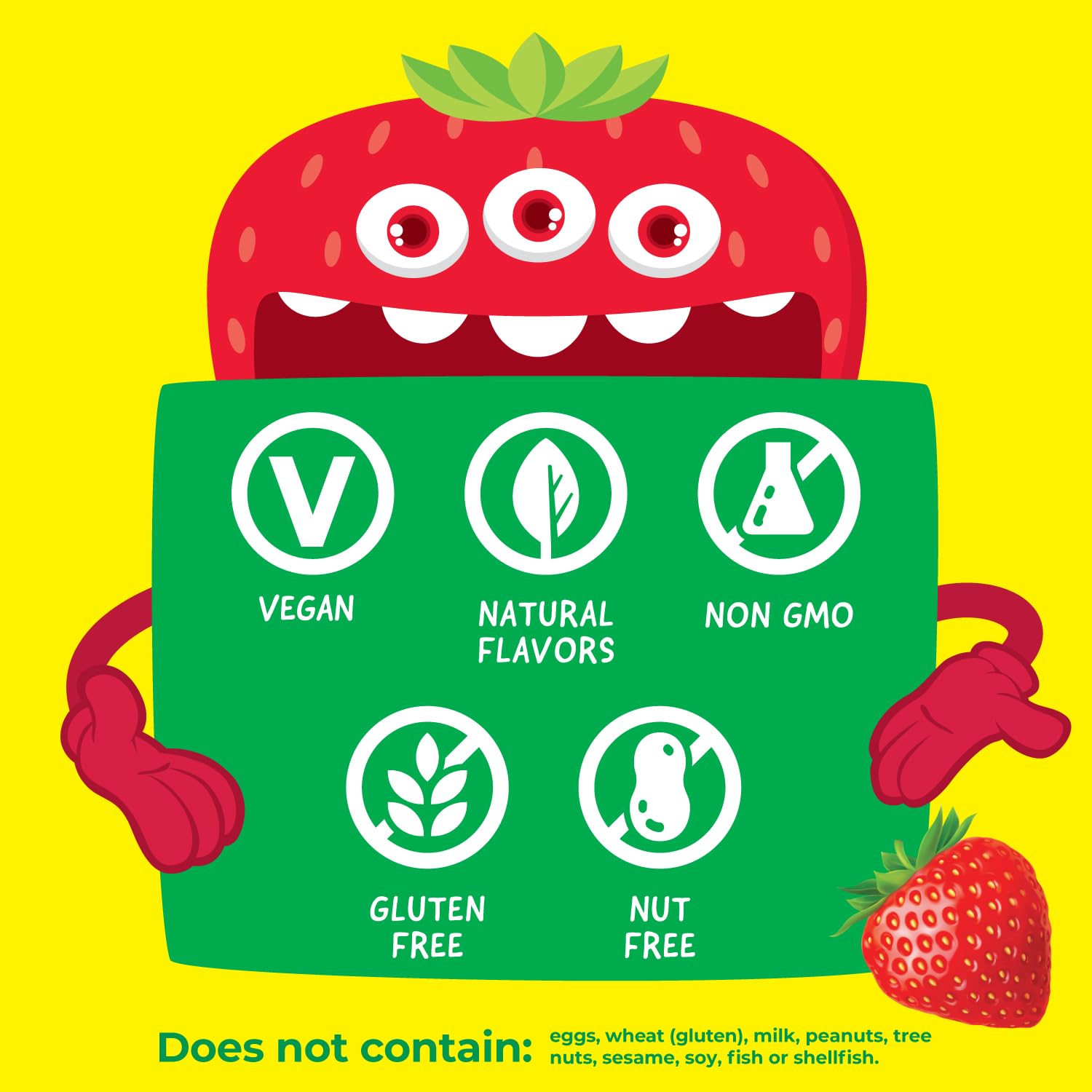 Vegetarian formula icon indicating plant-based chewables for growing children
