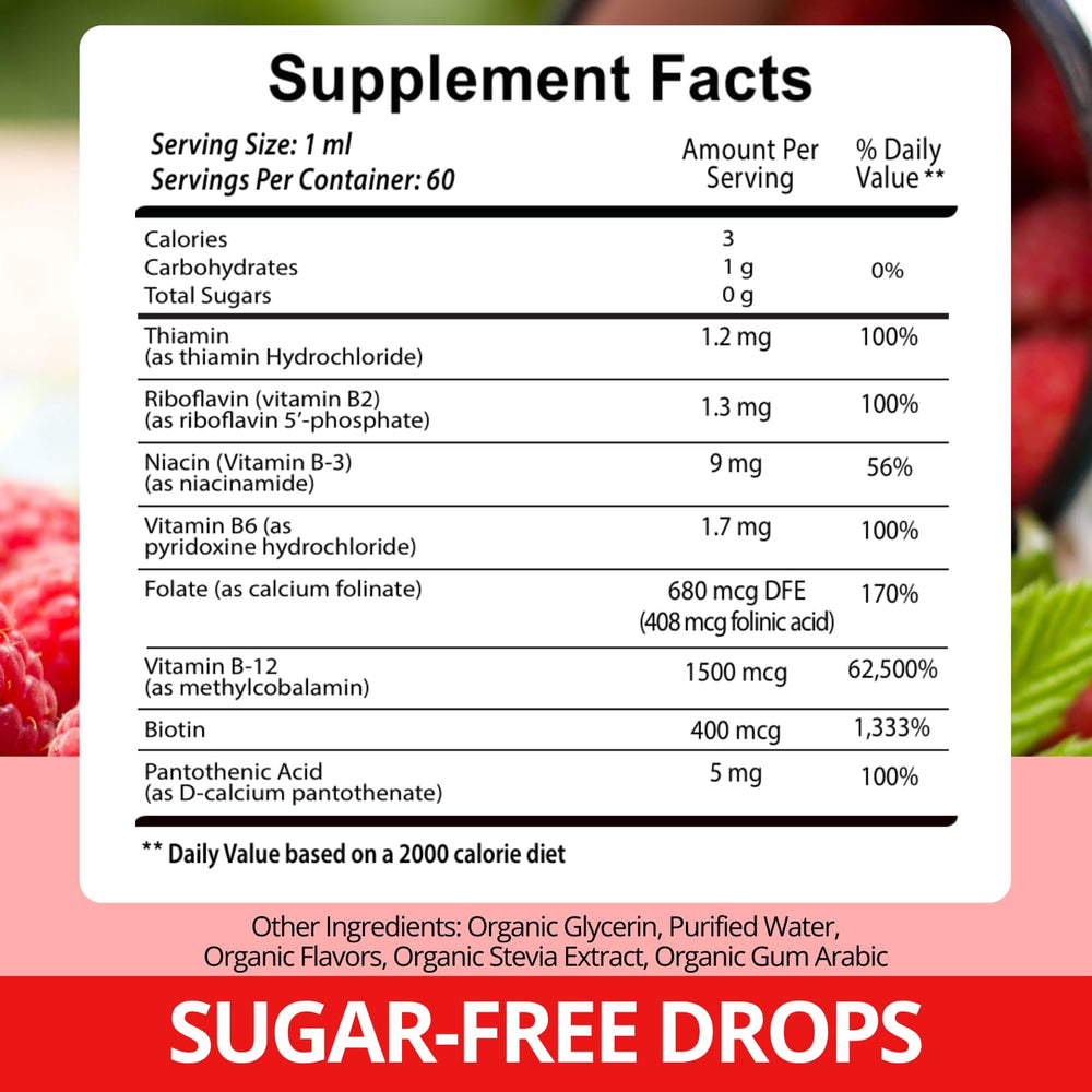 VitBoost B Complex label close-up highlighting vegan and sugar-free formula