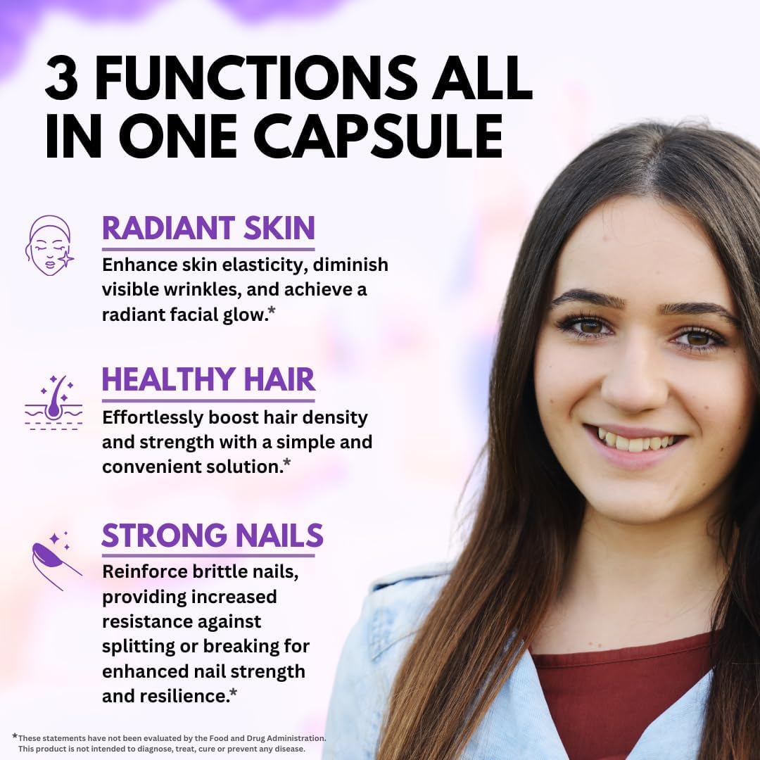 Vitboost biotin collagen keratin pack promotes stronger hair and nails.