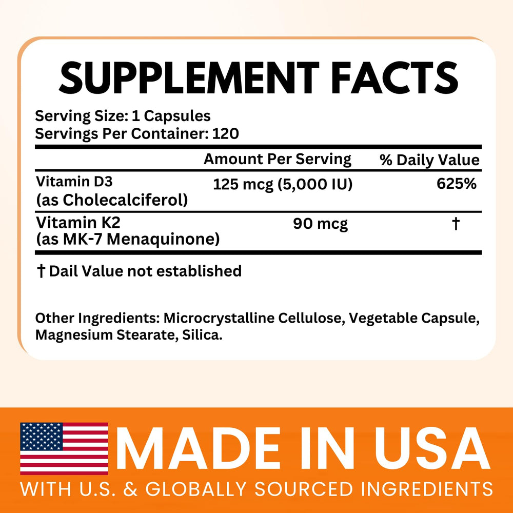 Vitboost D3 K2 capsules close-up showing easy-to-swallow form.