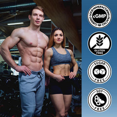 VITBOOST bottle with glass conveys daily intake for vascularity and energy