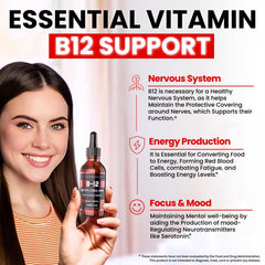 VITBOOST Raspberry B-12 drops with dropper for precise dosing.