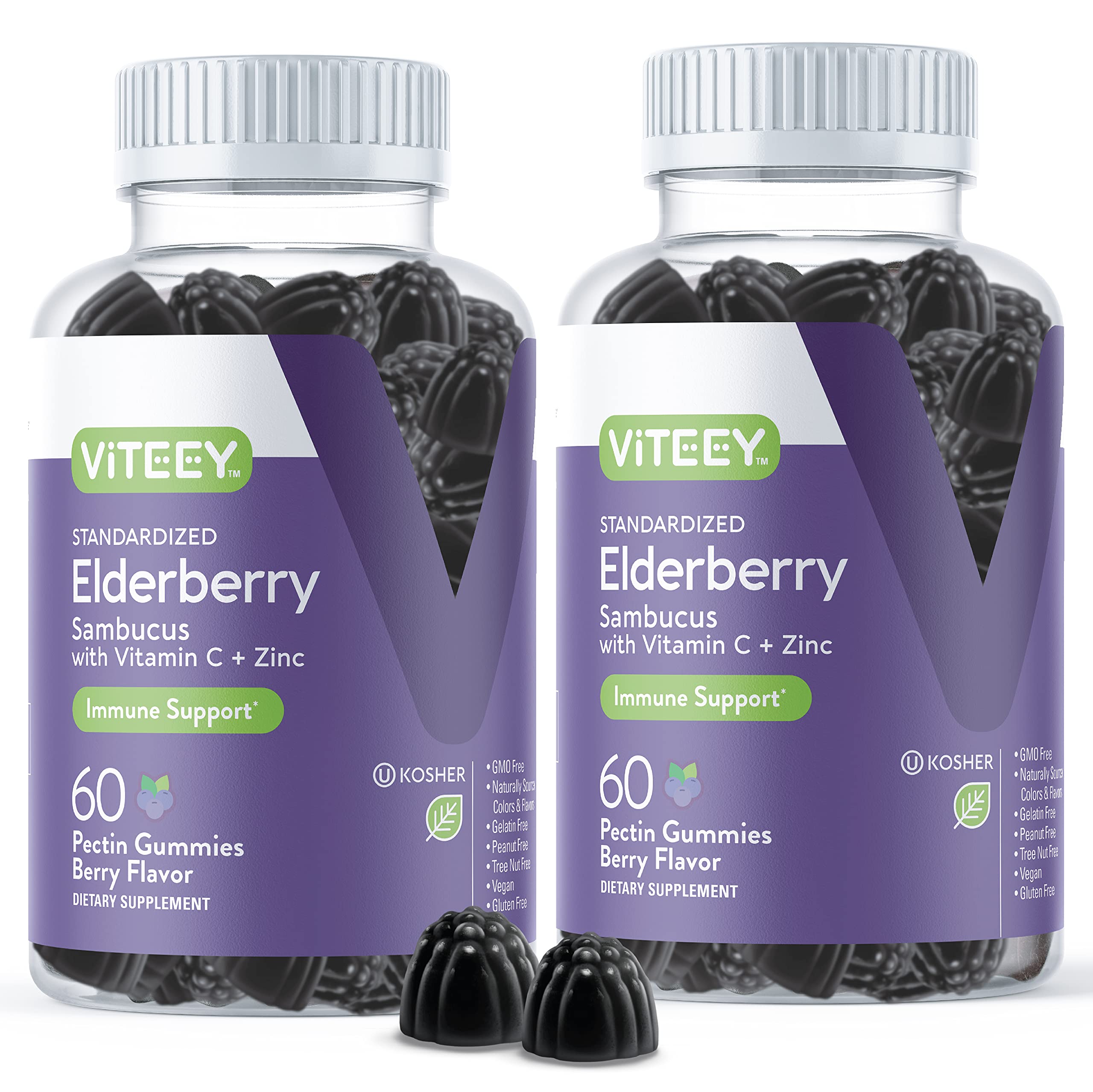 Viteey Sambucus Gummies bottle for convenient daily immune support