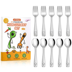 VITEVER 10-piece toddler utensils set in a gift-ready box for everyday meals.