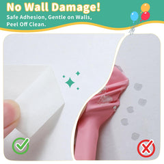 VITEVER 12mm removable glue dots close-up showing clean peel-off after use.