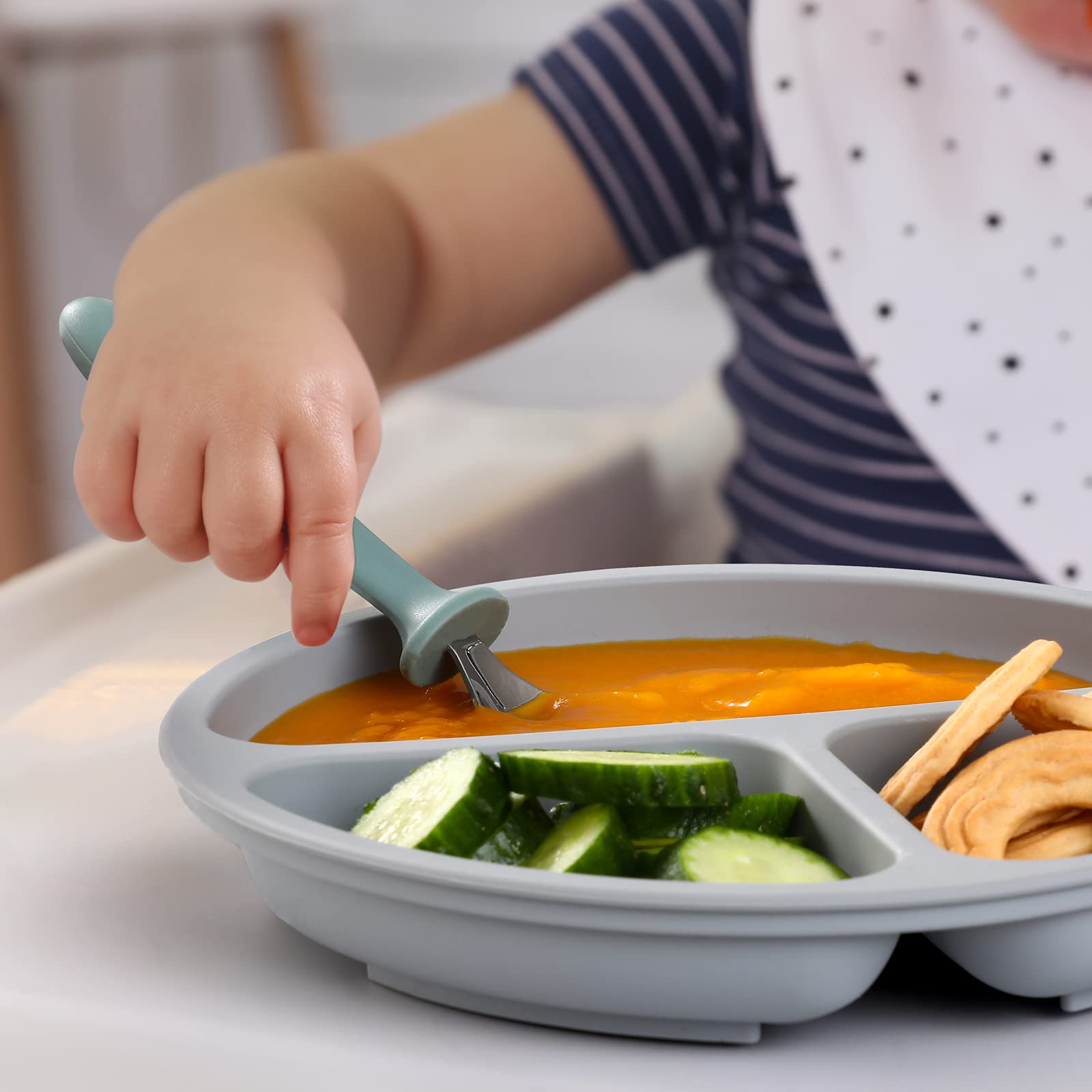 VITEVER dishwasher-safe toddler utensils for easy cleanup