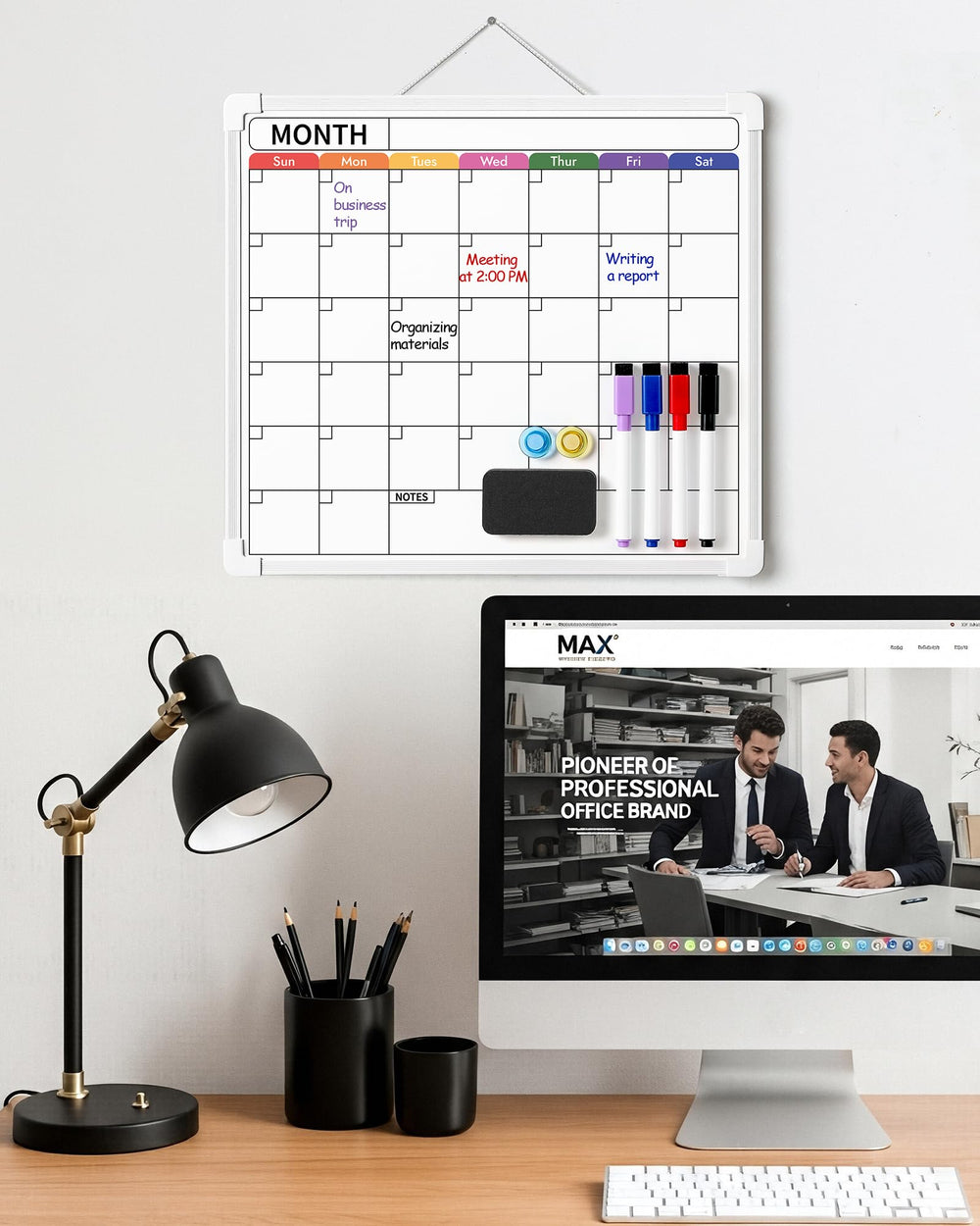 VITEVER full magnetic surface keeps markers and magnets organized.