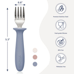 VITEVER silicone round-handle utensils offer comfortable grip for kids