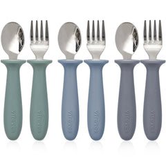 VITEVER 6-piece toddler utensils set with spoons and forks for independent eating