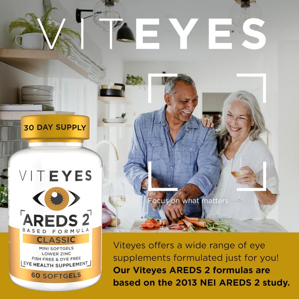 Viteyes AREDS 2 capsules close-up for easy swallowing
