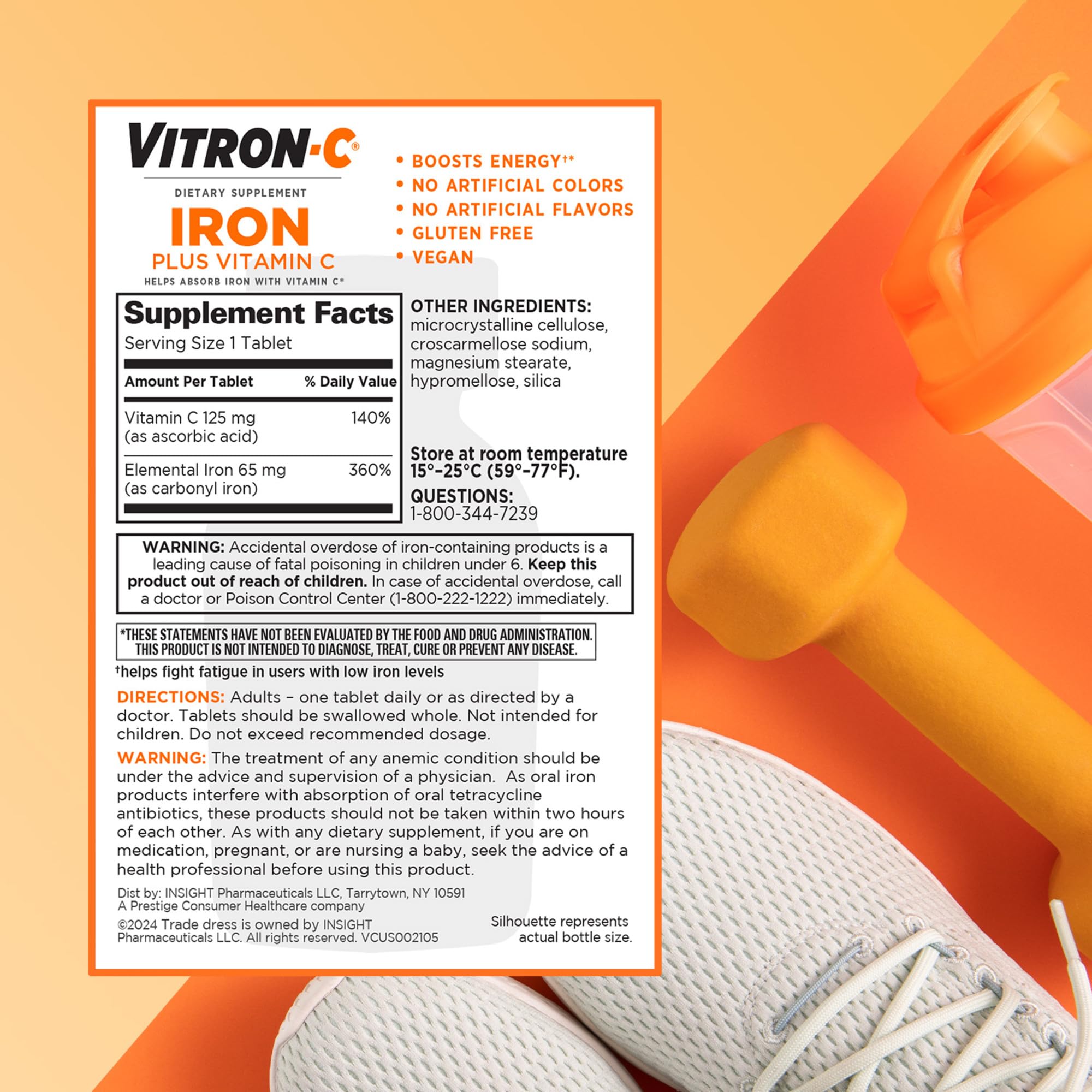 Energy-focused Vitron-C tablet image implying natural daily wellness.