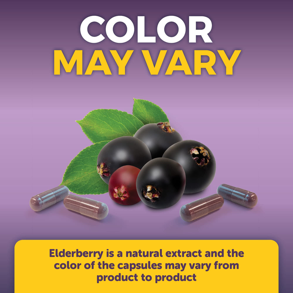 Viva Naturals European elderberry extract label indicating quality and potency