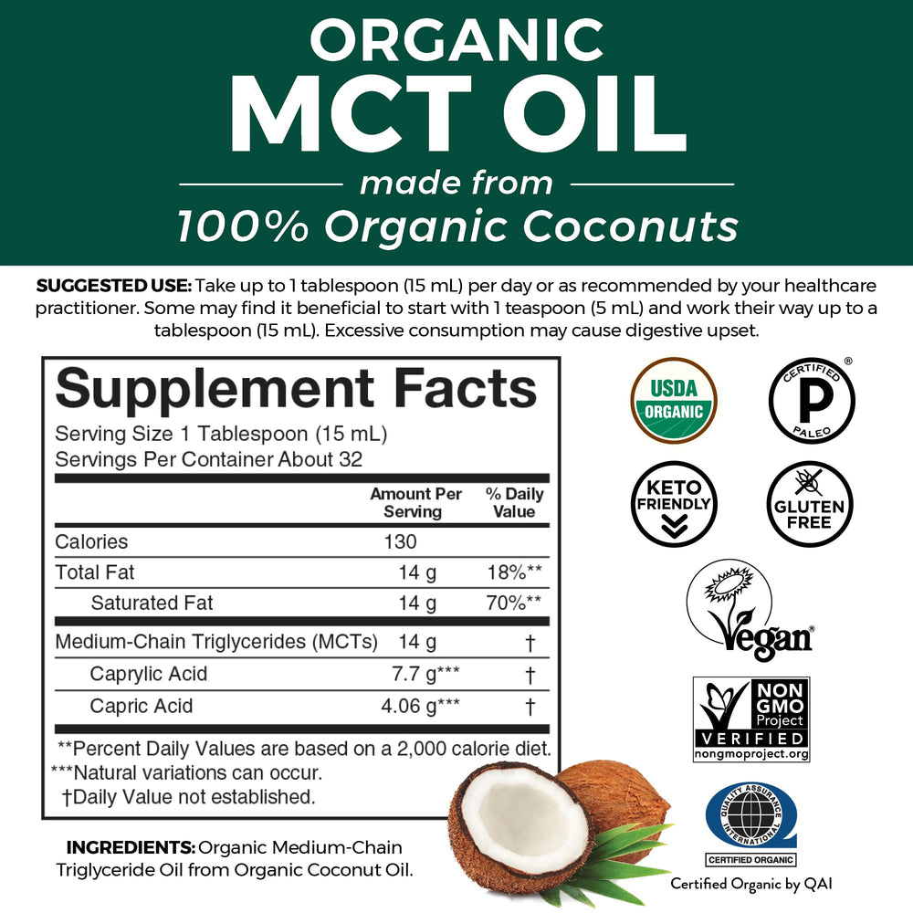 Viva Naturals MCT Oil on a kitchen scene highlighting a mild flavor profile.