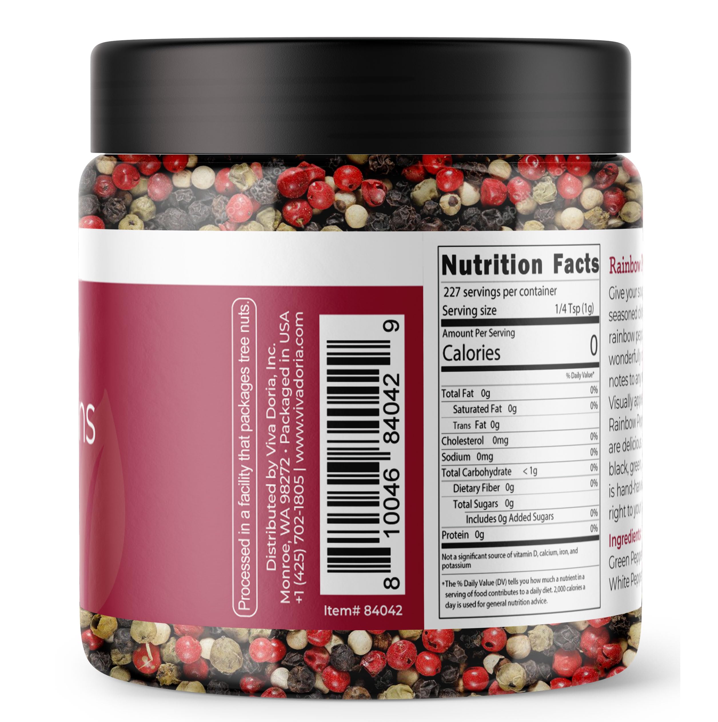 Viva Doria Rainbow Blend peppercorns ideal for grinder refills