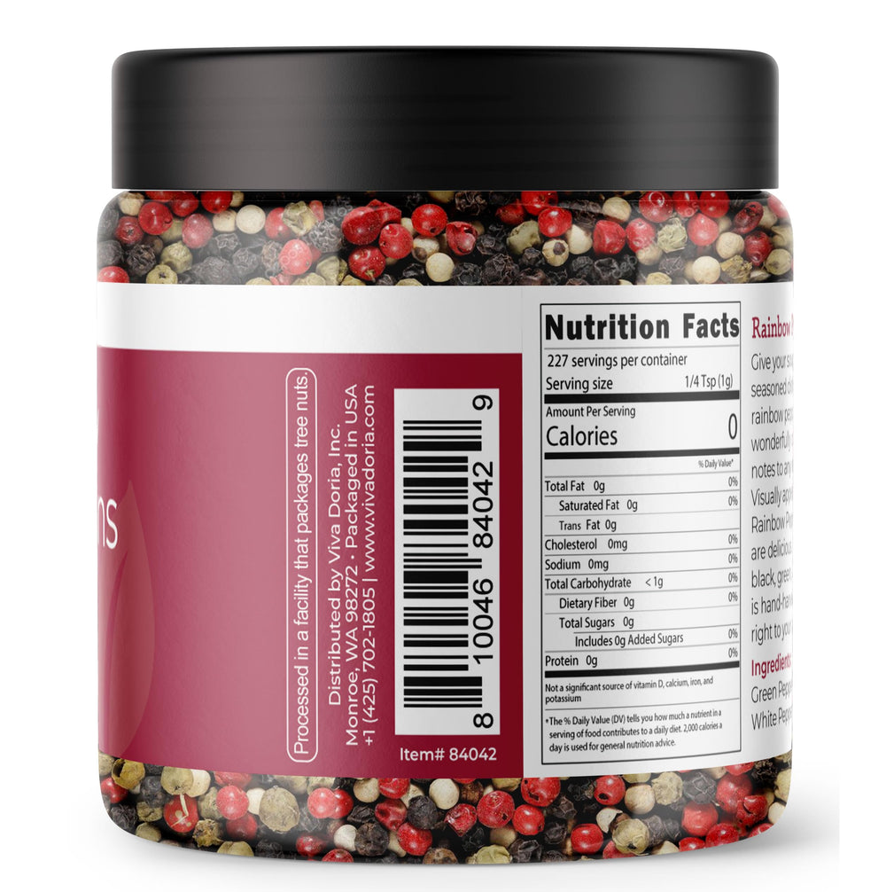 Viva Doria Rainbow Blend peppercorns ideal for grinder refills