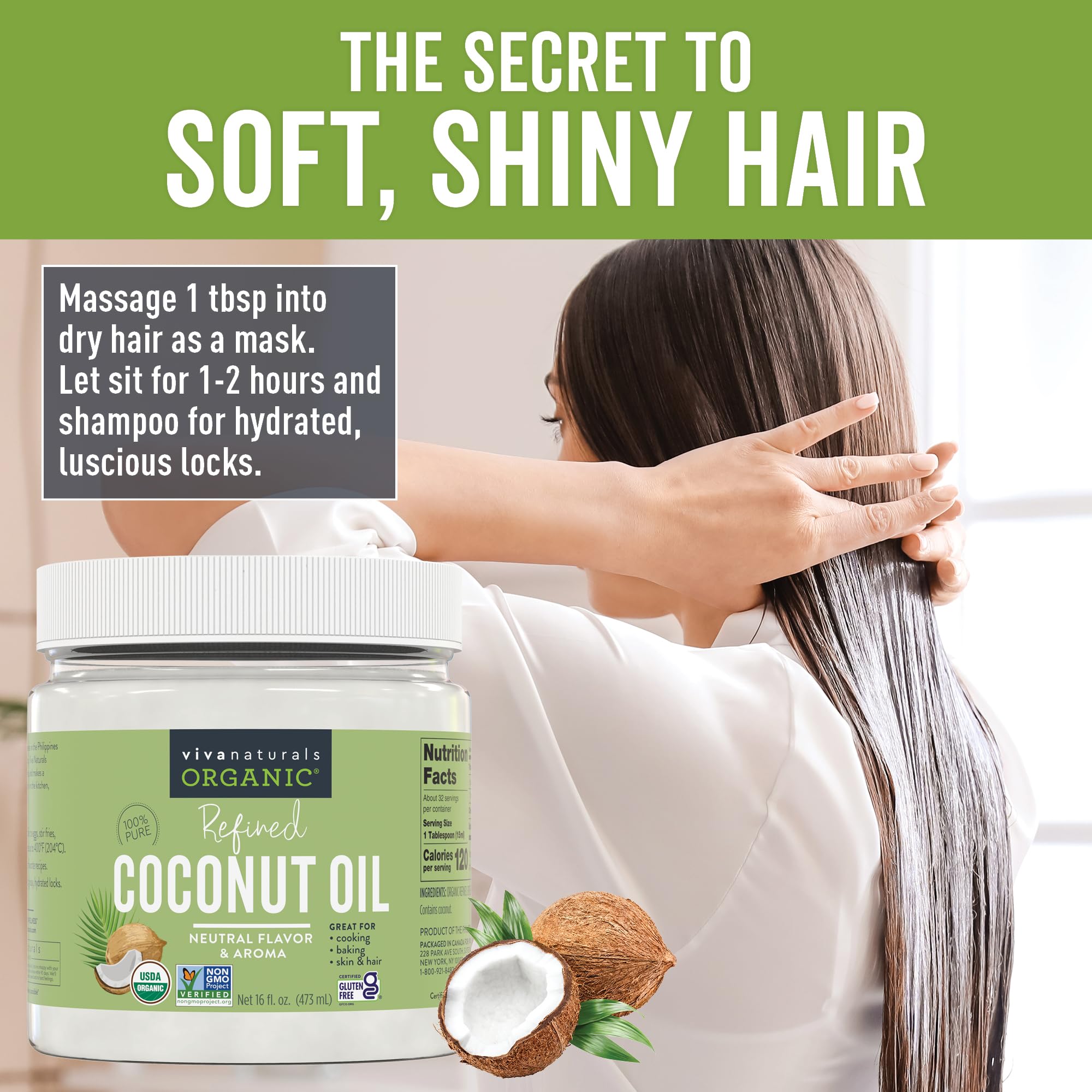 Viva Naturals kitchen oil for cooking and baking with neutral profile.