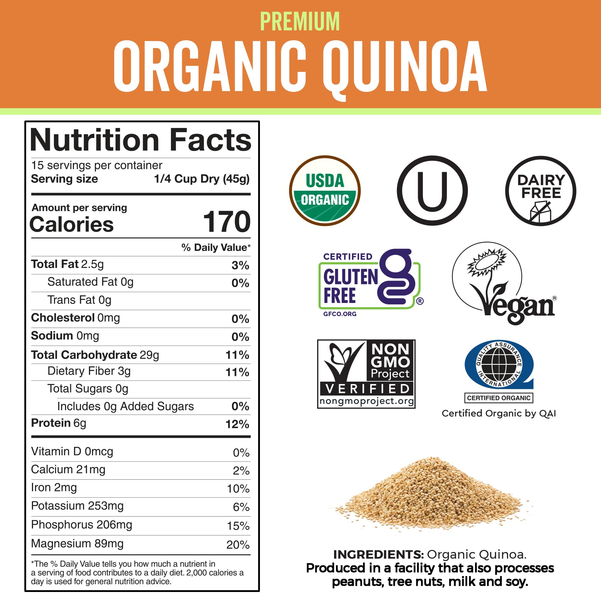 Viva Naturals Quinoa cooking bowl with fluffy cooked grains for salads