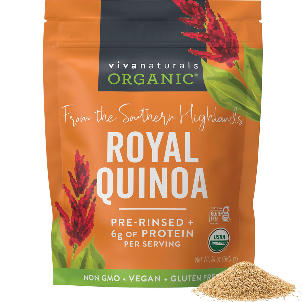 Viva Naturals Quinoa front pack shows organic quality and premium packaging