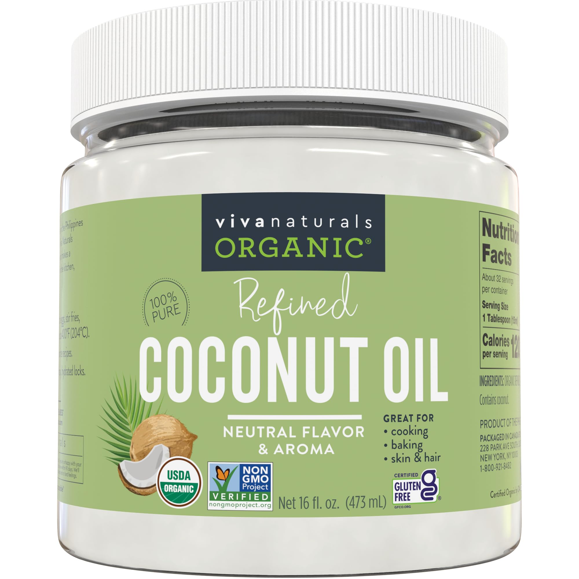 Viva Naturals refined coconut oil pour shows neutral flavor ideal for cooking.