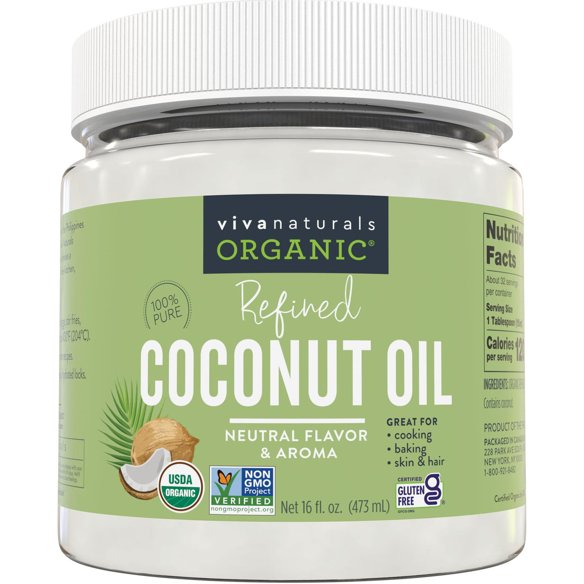 Viva Naturals refined coconut oil pour shows neutral flavor ideal for cooking.