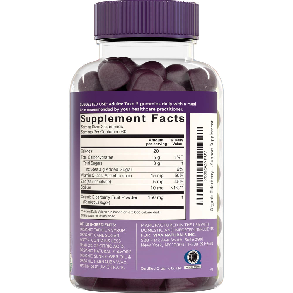 Serving bowl of Viva Naturals gummies demonstrates a two-month supply.