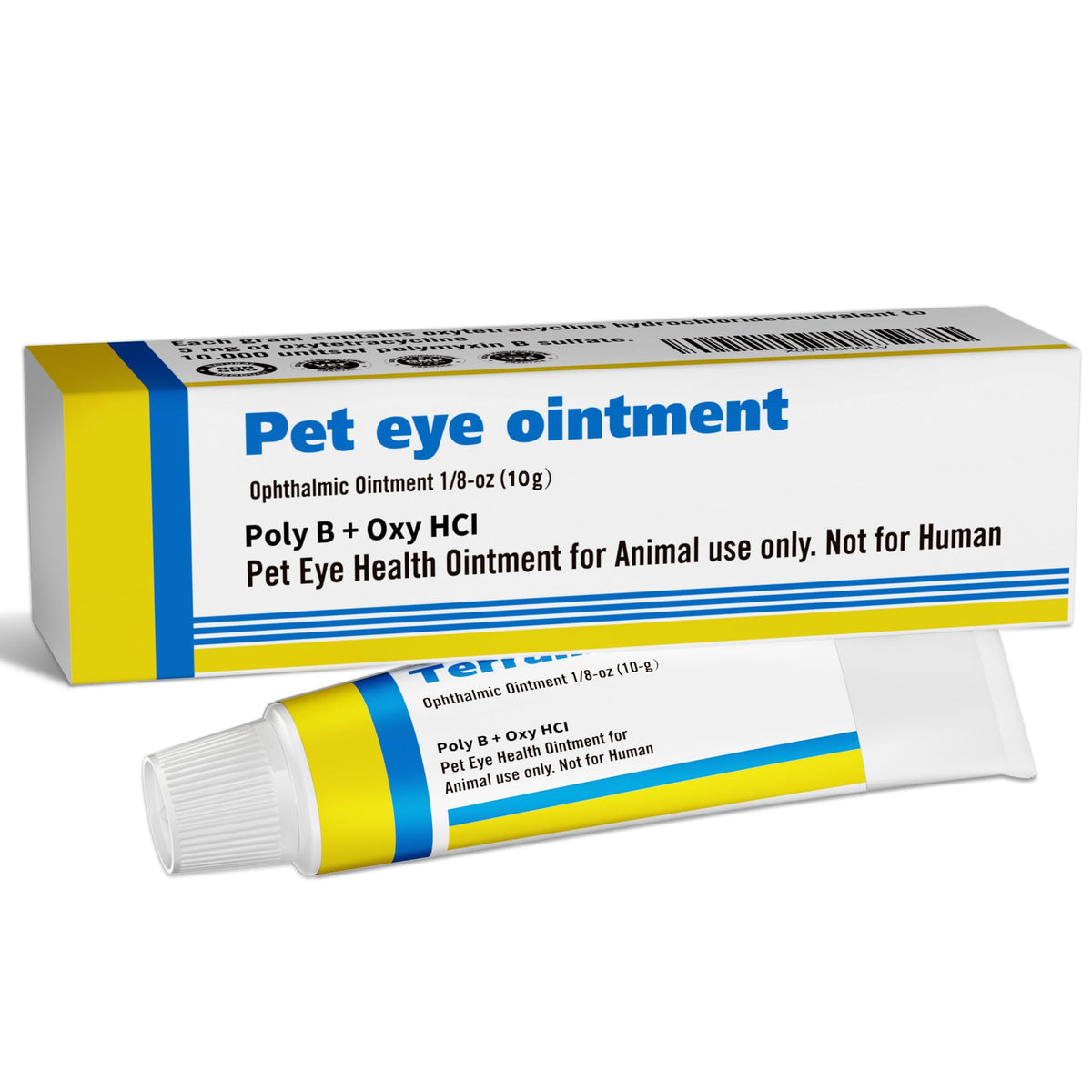 VivaElixir Pet Eye Health on a dog's eye for gentle, precise care.