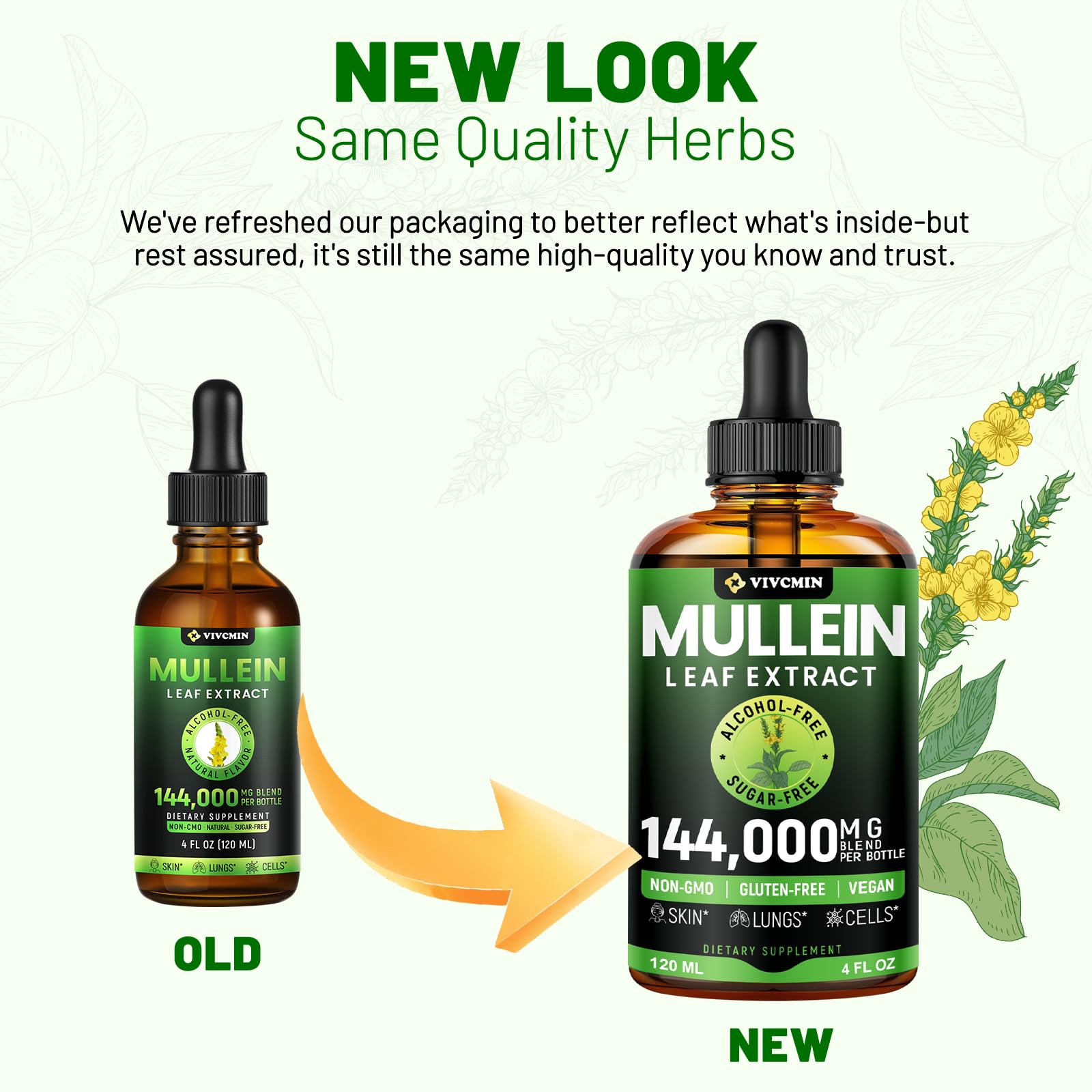 Vivcmin Mullein Drops vegan-friendly and alcohol-free for sensitive lifestyles