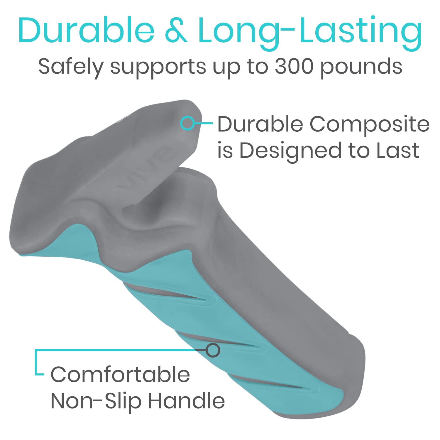 Vive Car Handle Lightweight Durable Composite supports up to 300 pounds.