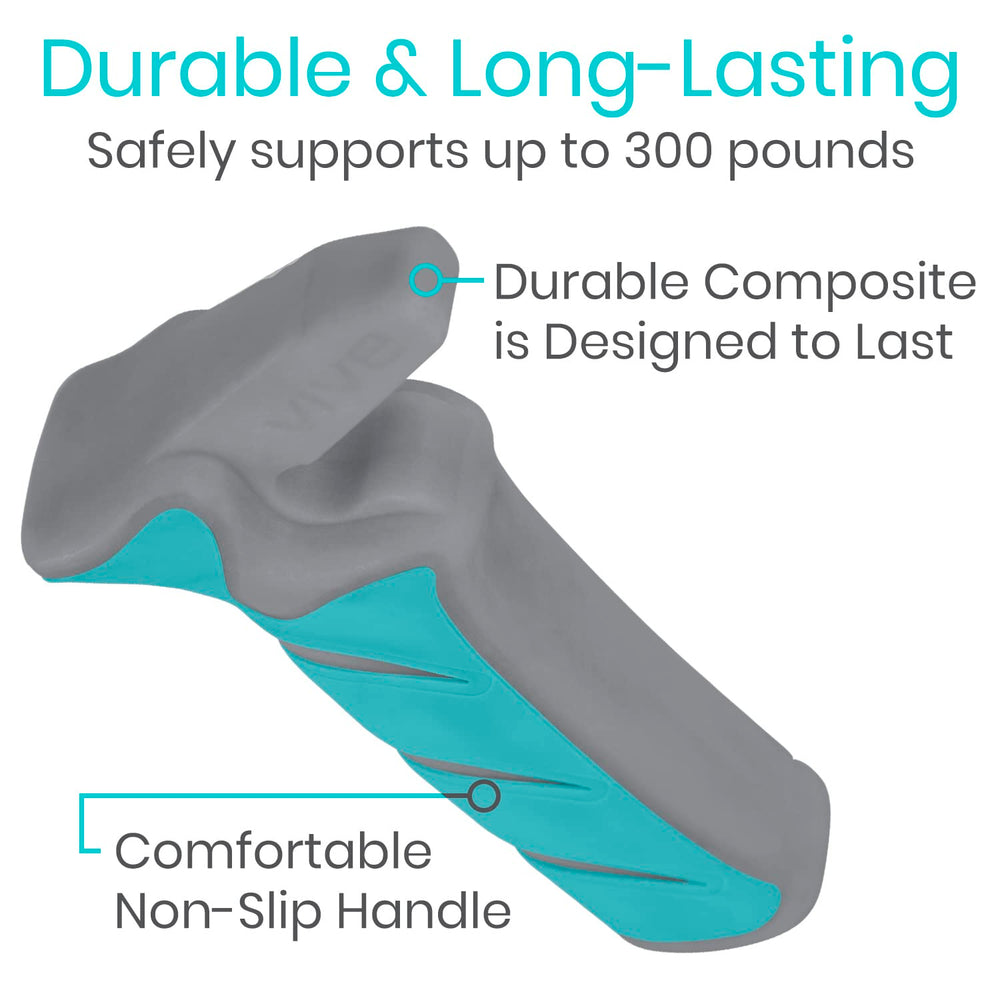 Vive Car Handle Lightweight Durable Composite supports up to 300 pounds.