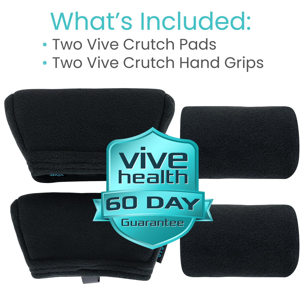 Vive grip covers stay in place for confident crutch control.