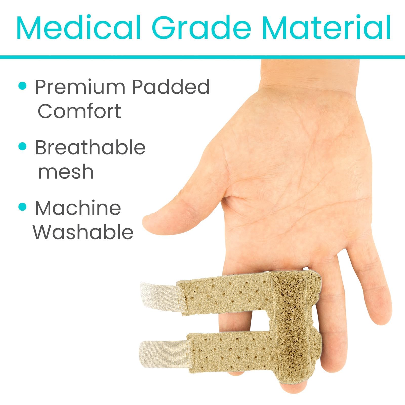 Beige Vive Finger Splint color designed for discreet wear