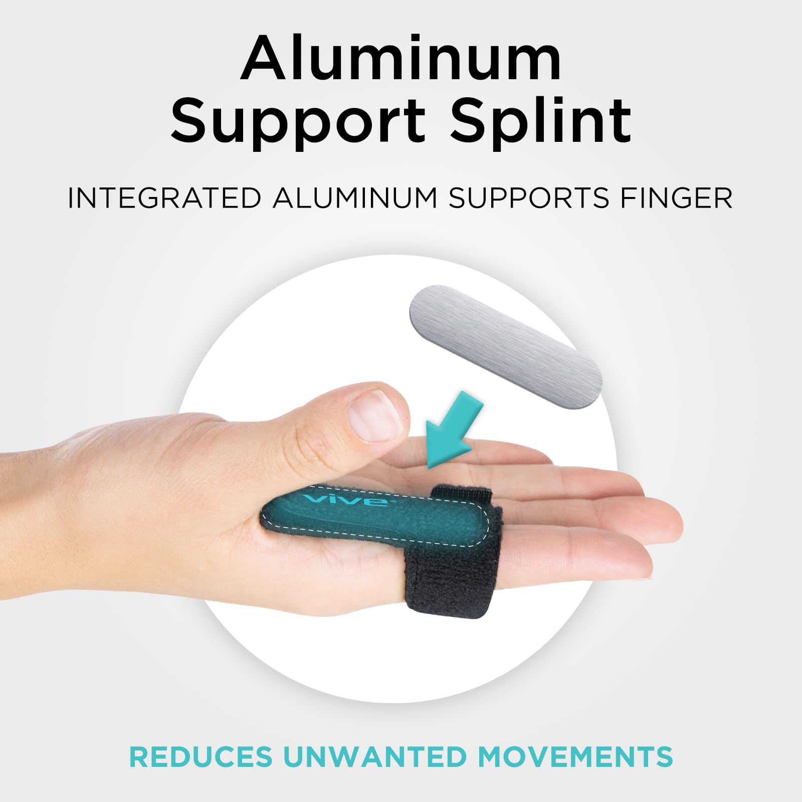 Integrated aluminum brace delivers rigid support to guard tendons.