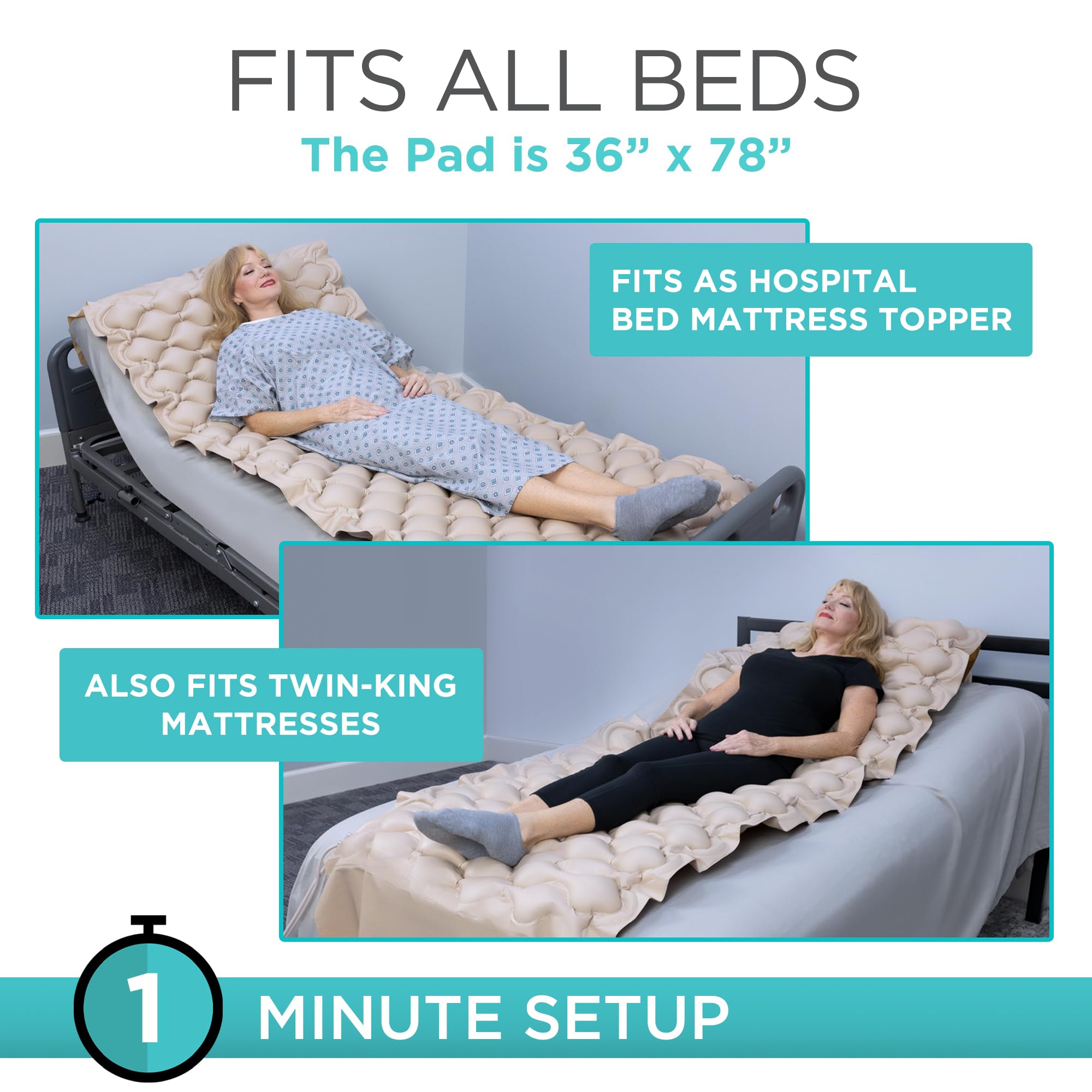 Vive whisper quiet pump at 22 dBA enables undisturbed sleep