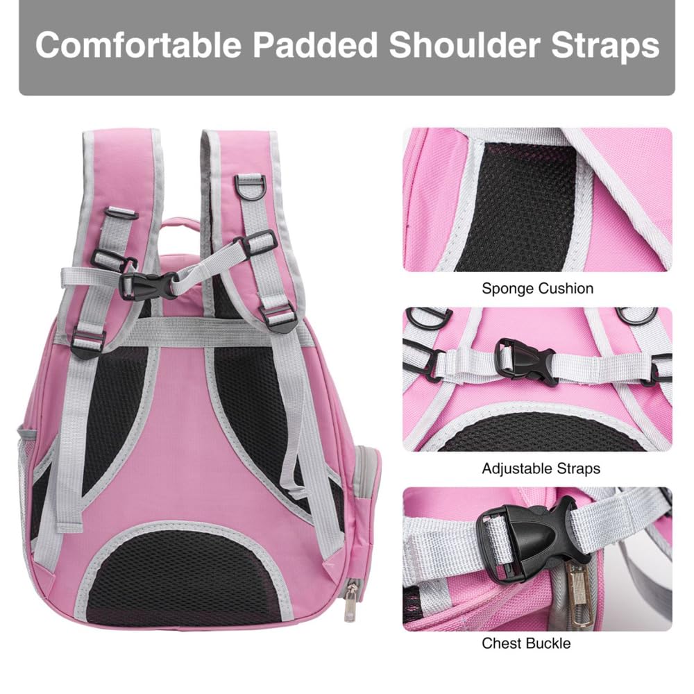 Vivicreate ergonomic padded shoulder straps with chest buckle for comfortable carrying.