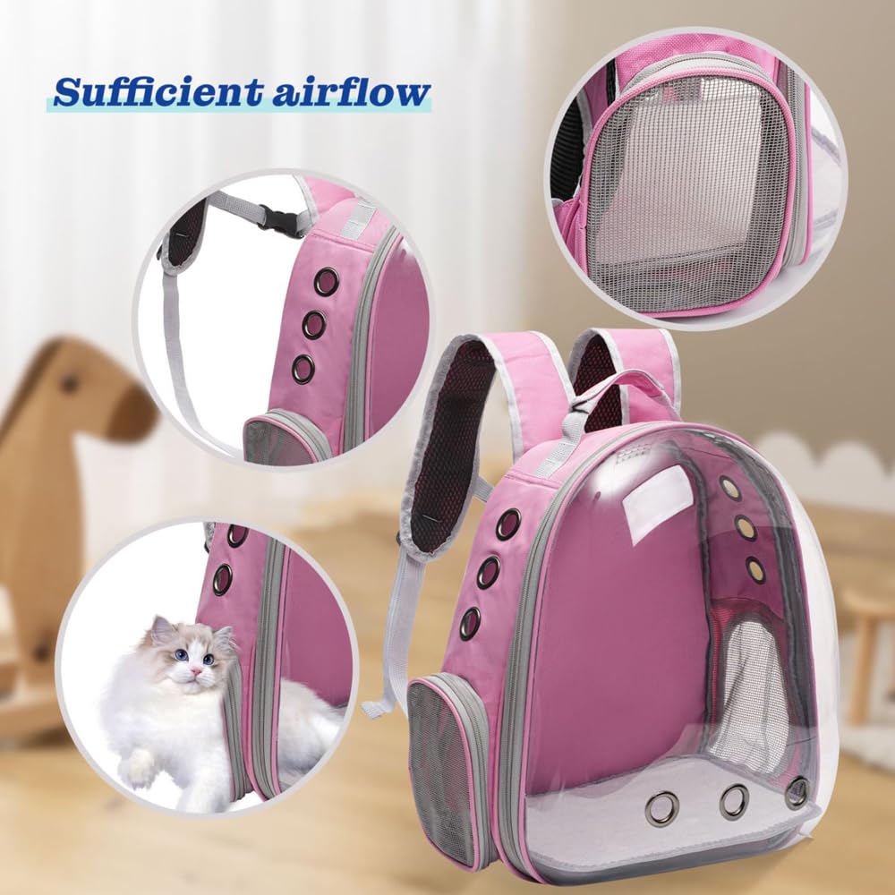 Vivicreate large cat backpack interior provides roomy space for movement.