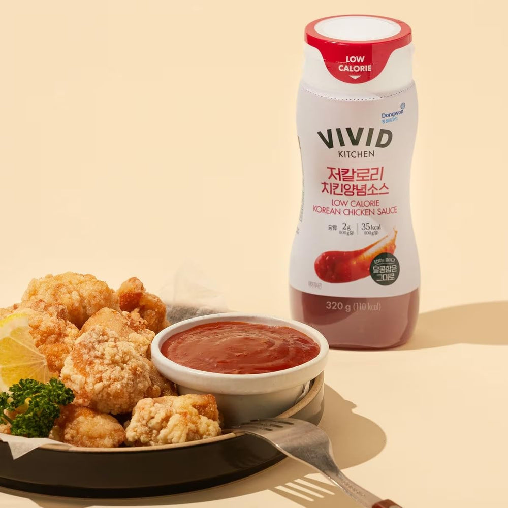 VIVID KITCHEN Korean Chicken Sauce 2-pack ready for family meals.