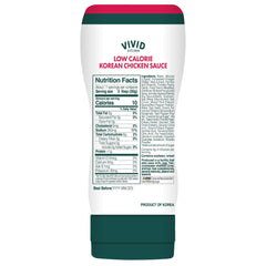 VIVID KITCHEN Korean Chicken Sauce bottle pour demonstrates mess-free cooking.