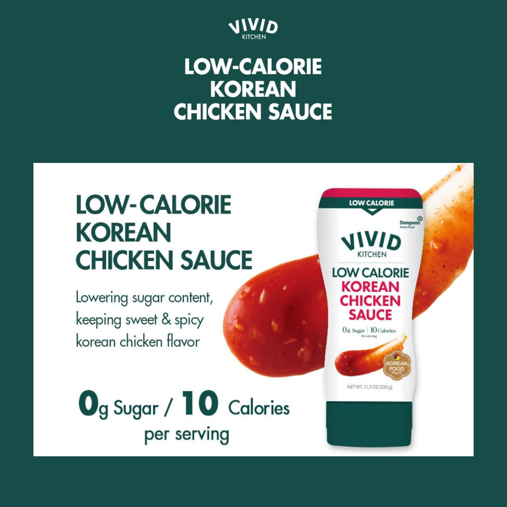 VIVID KITCHEN Korean Chicken Sauce on marinated chicken for flavorful results.
