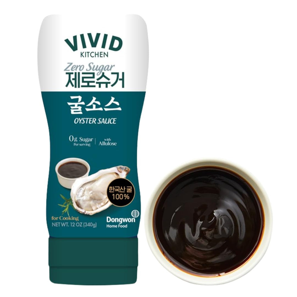 Two-pack package of VIVID KITCHEN Oyster Sauce on a kitchen counter.