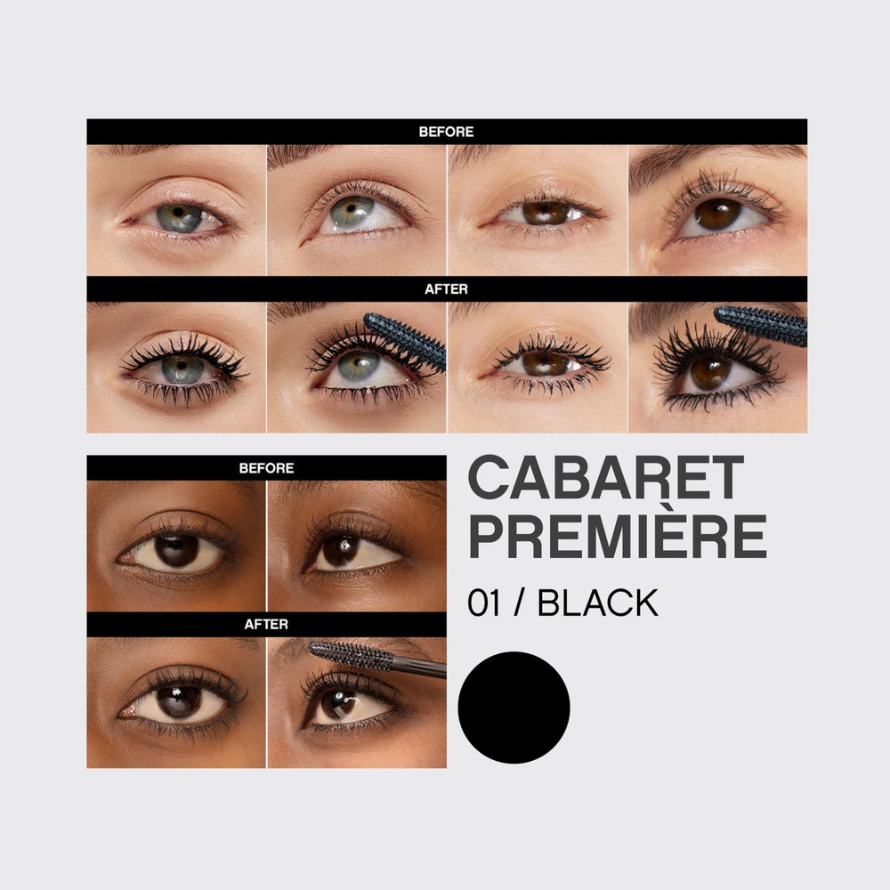 Vivienne Sabó Cabaret Premiere mascara on lashes demonstrating length and lift