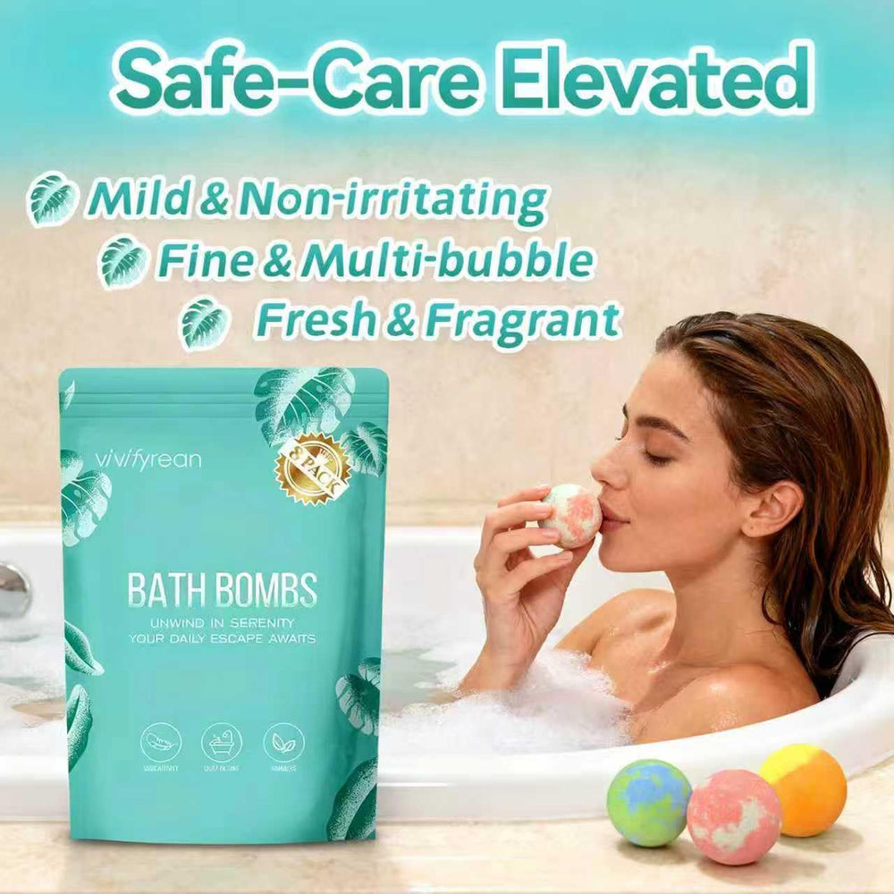 Vivifyrean sakura aloe bath bomb provides gentle hydration with floral notes.