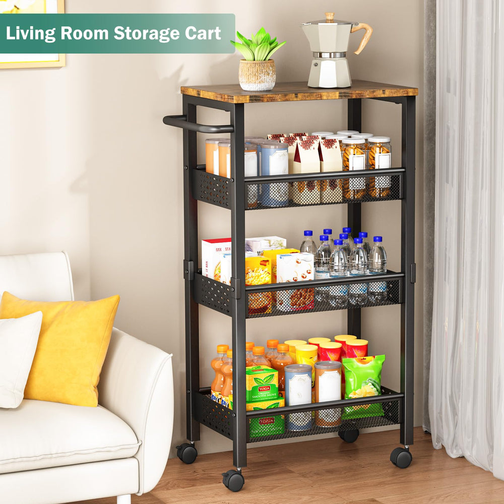 Vivihomety 360-degree swivel casters roll smoothly in tight areas.