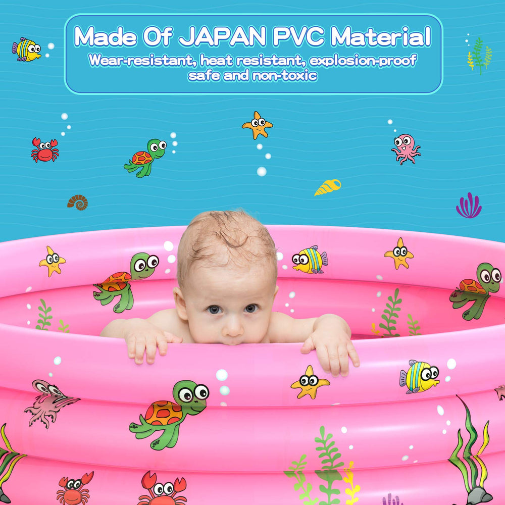 VIVI MAO pool measures 48 inches in diameter for roomy splash space