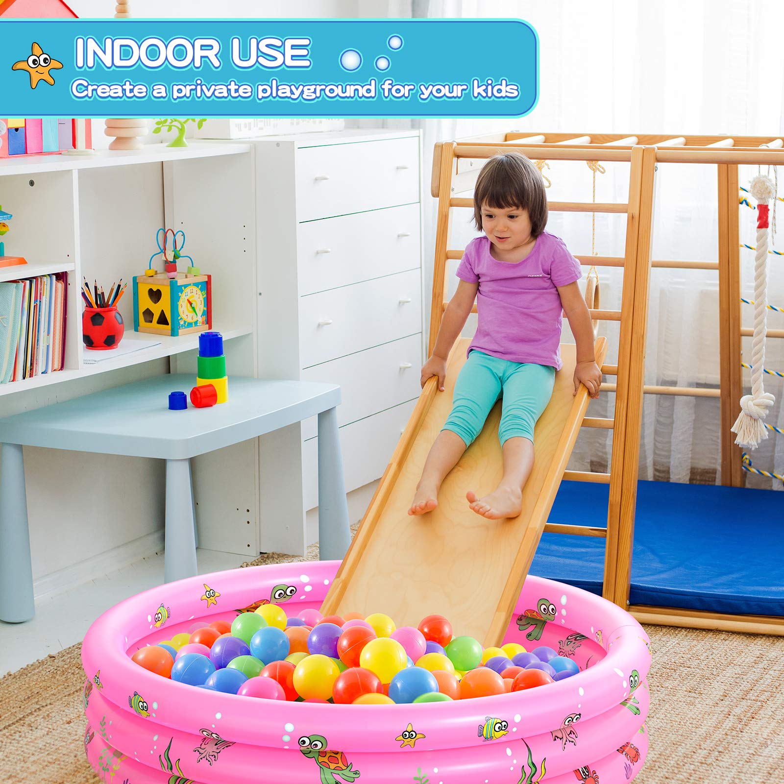 VIVI MAO multipurpose pool can become a ball pit or sandbox